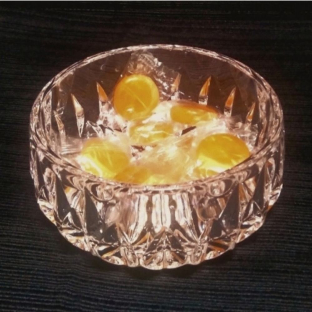 Crystal Cut Glass Bowl / Personal Desktop Candy Dish